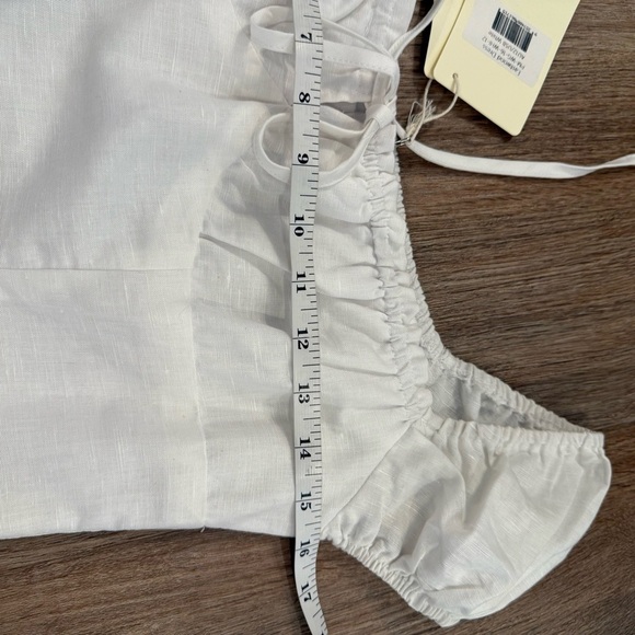 NWT Peppermayo Milkmaid Mini Dress Women’s Sz 8 White Organic Cotton Feminine - Picture 7 of 9